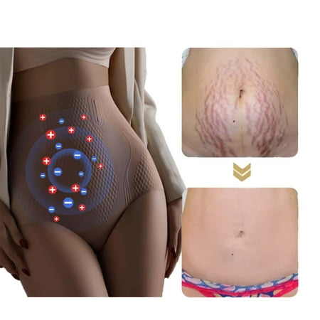 Luxalzxs Ice Silk Fiber Repair Shaping Shorts  High Waisted Tummy Control Ice Silk Ion Shapewear Girdle Seamless Shaping Underwear Brief Panties