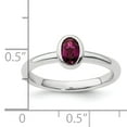 thumbnail image 2 of Sterling Silver Oval Rhodolite Garnet Ring, 2 of 5