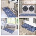 thumbnail image 4 of Kitchen Rugs and Mats Set of 2 - Blue Maples Floral Kitchen Rug Comfort Floor Mat Non Slip Washable Kitchen Carpet Rug Runner for Floor Home, Office, Sink, Laundry 17"x48"+17"x30", 4 of 6