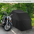thumbnail image 3 of Motorcycle Storage Heavy Duty Motorcycle Shelter Shed Cover, Garage Tent Storage Shelter with Carry Bag, Black 136" x 54", 3 of 7