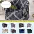 thumbnail image 5 of Club Chair Slipcover Stretch Barrel Chair Covers Printed Tub Chair Slipcovers Soft Spandex Armchair Sofa Cover Removable Couch Furniture Protector Arm Chair Cover for Living Room, 5 of 5
