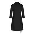 thumbnail image 5 of biudgviw Mini Dress for Women Fall Wrap V Neck Long Sleeve Dresses Belted Bodycon Dress Formal Work Pleated Cocktail Dress, 5 of 5