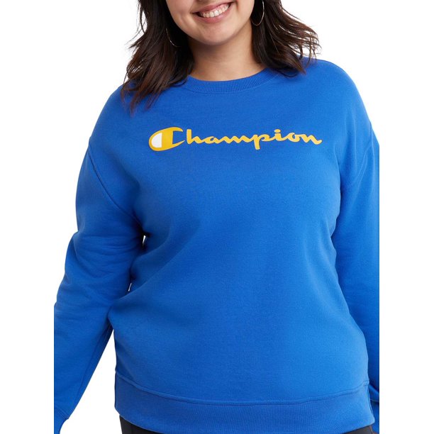 Champion Women's Plus Size Powerblend Graphic Crewneck Sweatshirt