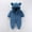 Blue, variant on Fluffy Hooded Jumpsuit Long Sleeve Button Animals Romper Halloween Sleepwear Winter Clothes for Christmas or Halloween 0-3 Months