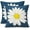 Spr-daisy Blue, variant on Daisy Flower Blue Pillow Covers 16x16 Inch White Petal Floral Bloom Decorative Pillow Cases Set of 2 Spring Summer Seasonal Farmhouse Throw Pillows for Cushion Sofa Couch Outdoor