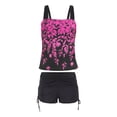 thumbnail image 3 of Women‘s Tankini Large Bikini Set Print Suspender Plus Large Size Split Swimsuit, 3 of 5