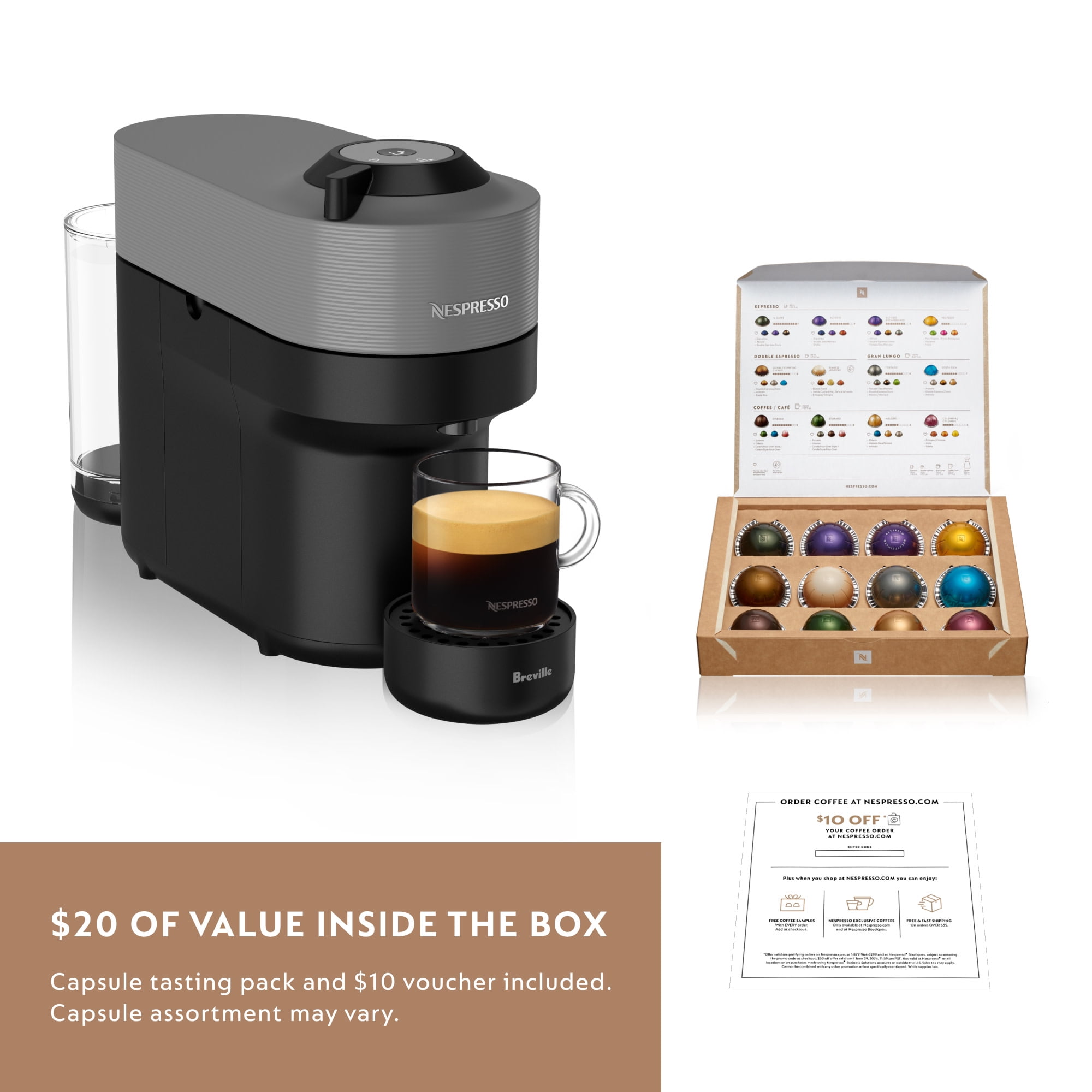 Nespresso Vertuo Pop+ Coffee Maker And Espresso Machine - Gray : Target