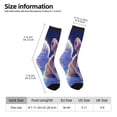 thumbnail image 6 of Uemuo Night Sky Winged French Bulldog Pattern Women's Crew Socks, Soft Durable Breathable Moisture-Wicking with Odor Control Cotton socks, 6 of 9