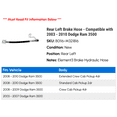 thumbnail image 2 of Rear Left Brake Hose - Compatible with 2003 - 2010 Dodge Ram 3500 2004 2005 2006 2007 2008 2009, 2 of 2