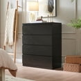 thumbnail image 2 of 4 Drawer Dresser for Bedroom,31.5"W Modern Chest of Drawers with Hidden Handle,Wooden Closet Chests Organizer for Bedroom, Living Room,Black, 2 of 8