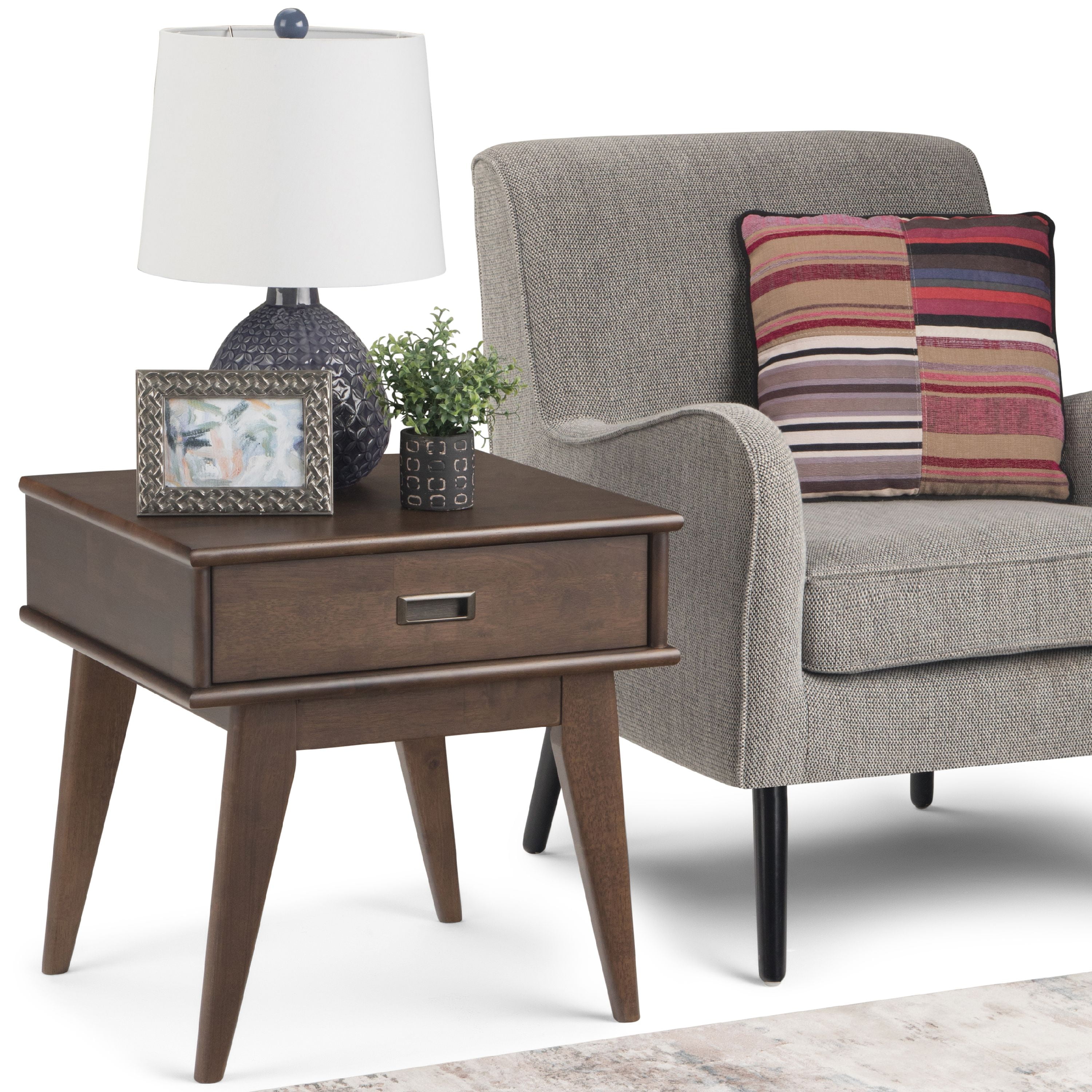 Simpli Home Draper Mid Century End Table