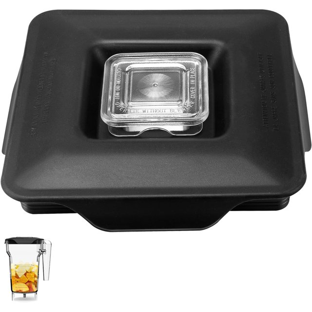 Blender Latching Lid Replacement for Blendtec Commercial Wildside + & Fourside Jars - Blender Lids Top with Removable Center Cap, Wildside Jar Lid Replacement Part for Blendtec Blender Top Accessories