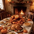 thumbnail image 5 of Fall Candle Rings Fall Decorations for Home Thanksgiving Decorations Artificial Maple Leaf Pumpkin Berry Candle Wreath for Table Centerpiece by MPOISVA, 5 of 8