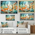 thumbnail image 4 of Designart "Blue Mid Century Mod Nature" Animals Canvas Wall Art, 4 of 5
