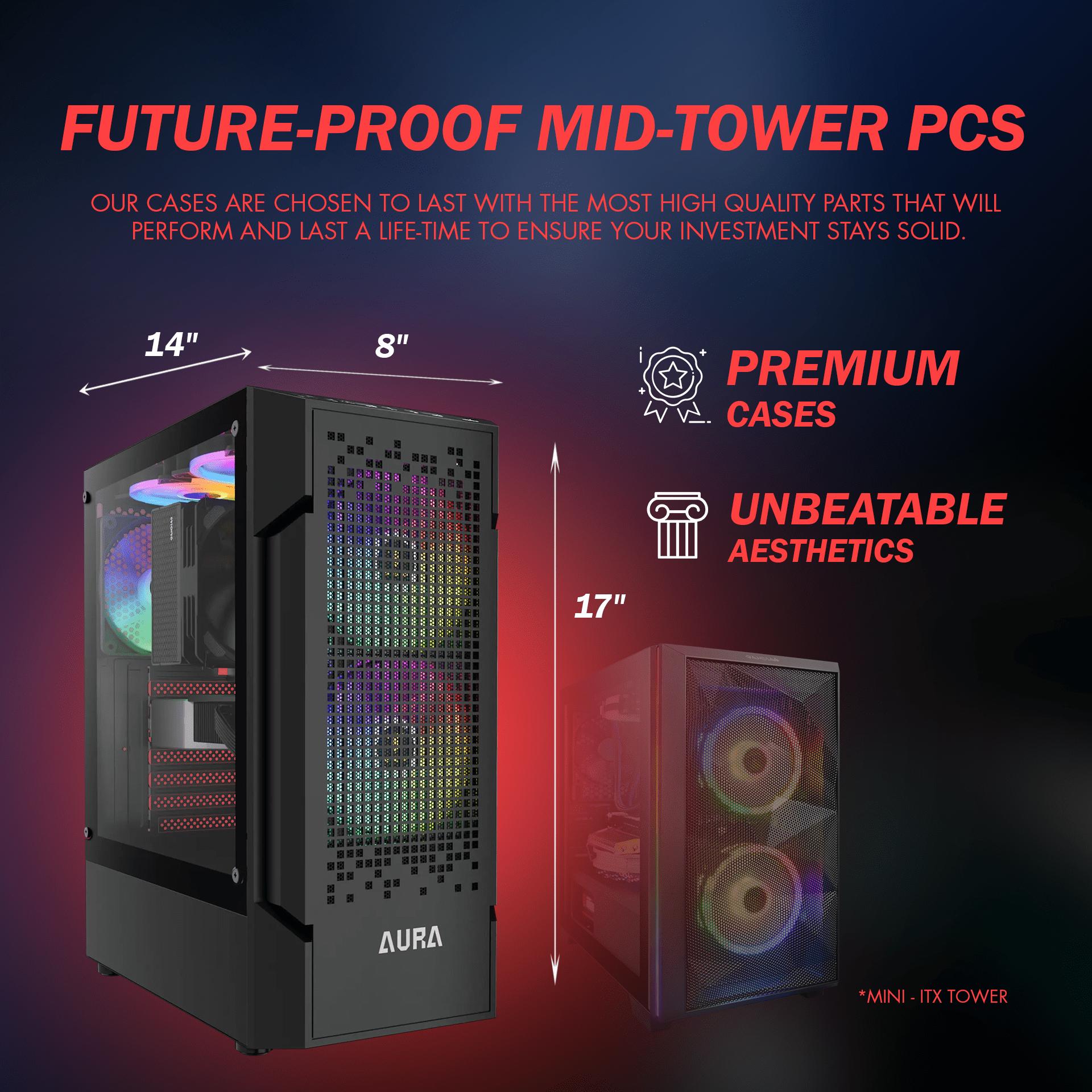 Gigatech Gaming Apollo 7 Gaming PC Desktop Bundle - Ryzen 5 5500, RTX 5050, 16GB DDR4, 512GB SSD, RGB, Windows 11, Wi-Fi, Monitor