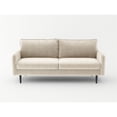 thumbnail image 3 of Pemberly Row 70" Modern Round Arm Velvet Sofa in Beige/Black, 3 of 5