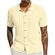 thumbnail image 1 of Blusa de Manga Corta de los Hombres Turndown Collar Botón Superior, Ligero Y Casual Mangas de Mano para los Hombres, 1 of 5