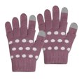 thumbnail image 2 of EvridWear Women Girls 3 in 1 Touchscreen Fall Winter Gloves Set (One Size, Dot, Morandi Pink), 2 of 6