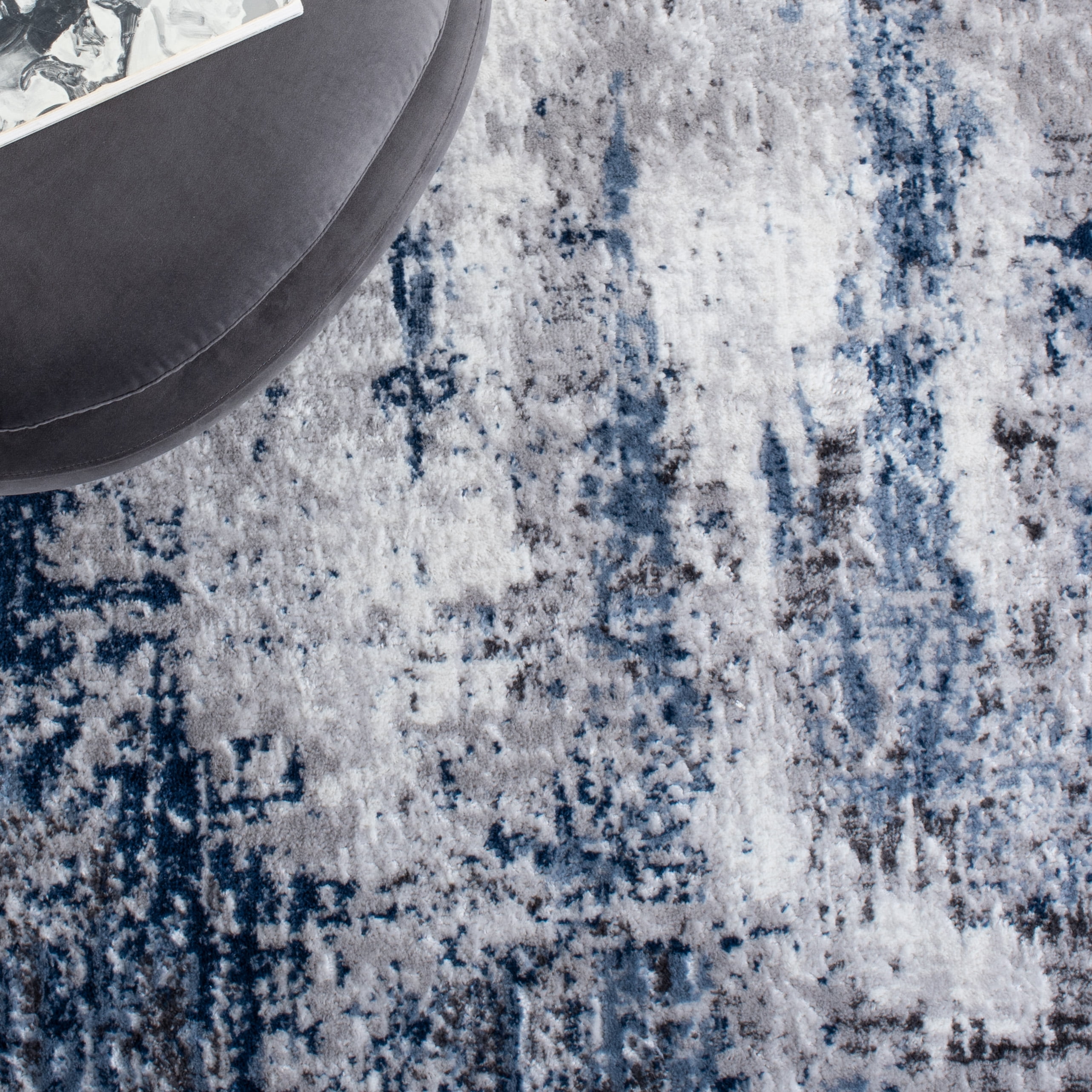 SAFAVIEH Amelia Boyce Abstract Area Rug, Gray/Light Blue, 6' x 9'