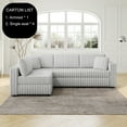 thumbnail image 2 of Miekor 106.3" Soft L-shaped 4-Person Sofa. Comfortable & Stylish. Matches Bedroom & Living Room. Light gray. Modern plush furniture. Modular design for versatility. L-shape offers unique style a 0011, 2 of 12