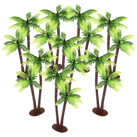 HOMEMAXS 12Pcs Miniature Plastic Coconut Palm Tree Plant Pots for Bonsai Craft Landscape Decor