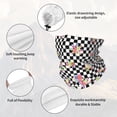 thumbnail image 3 of Neck Gaiter Face Cover Scarf, Floral Flower Checkerboard 90s Y2K Soft Face Sun Mask Cover Scarf Headband Cooling Sweat Absorbing Bandanas Hiking Cycling Running, 3 of 7