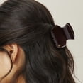 thumbnail image 5 of Scunci by Conair Shaped Claw Clips, Coffee & Chocolate Brown Hair Accessories, 2 Count, 5 of 8