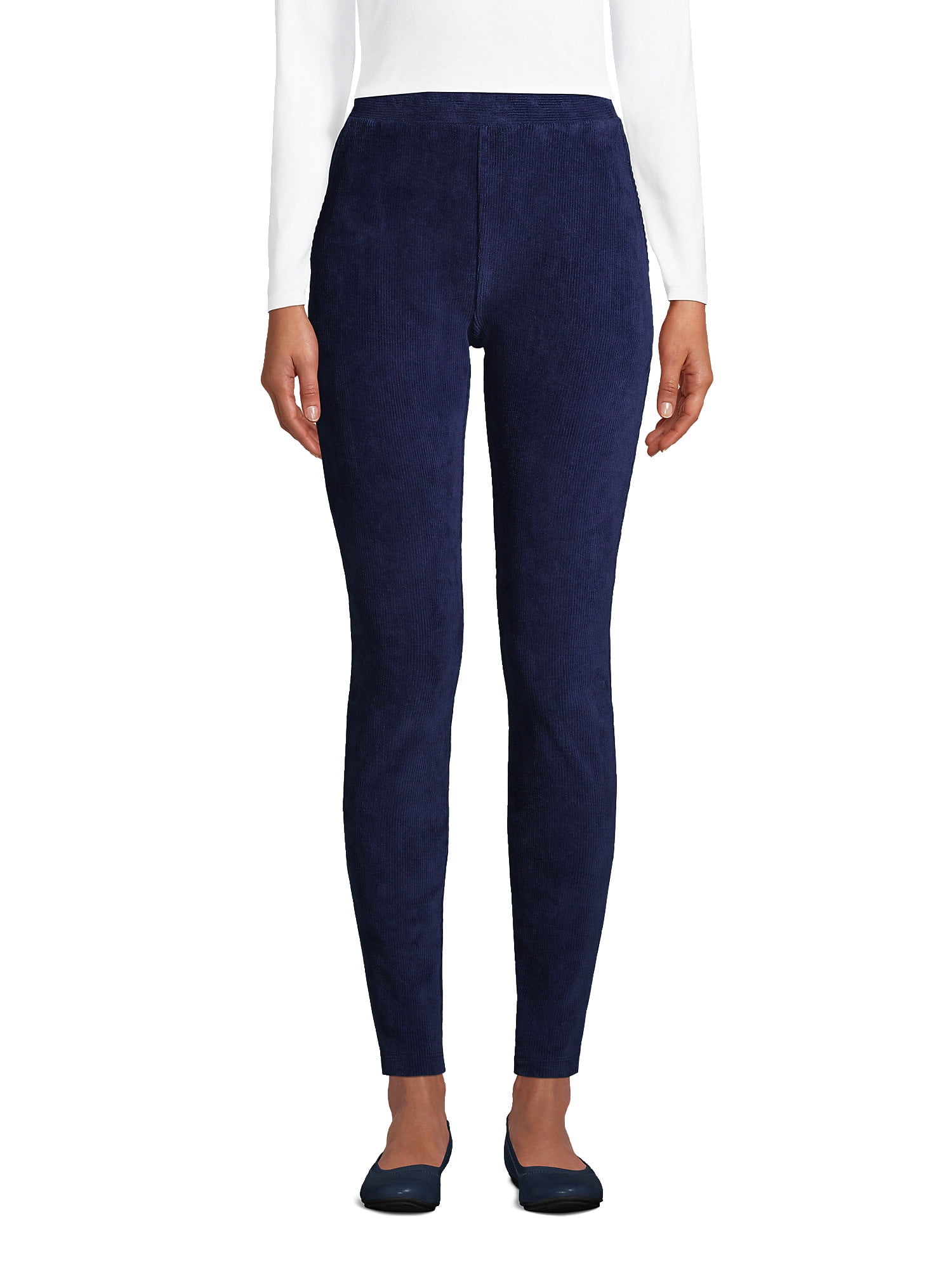 Lands' End Women's Sport Knit High Rise Corduroy Leggings - Walmart.com