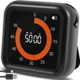 thumbnail image 2 of Visual Timer Portable Digital Timer USB Rechargeable 60 Minute/12 Hour Cooking Timer Magnetic Classroom Timer with Bracket Silent Desk Countdown Timer 4 Alarm Mode, 2 of 8