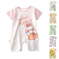 thumbnail image 3 of Baby Rompers Boy Playful Cartoon Short Sleeve Crew Neck Basic Short Bodysuit Summer Daily Outdoor Outfit, 3 of 4