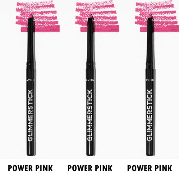 Avon Glimmersticks Retractable Lip Liner / POWER PINK / SET OF 3