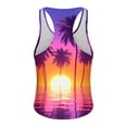 thumbnail image 3 of Gifts for Men! Titcea Tank Tops Men Palm Tree Printed Round Neck Sleeveless Thin Strap Leakage Back Shirts Hawaiian Beach Holiday T Shirts Summer Casual Tank Top, 3 of 4
