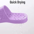 thumbnail image 3 of Comwarm Shower Shoes for Women Men, Quick Drying Lightweight Non Slip Pool Slides Slippers with Drain Holes, Purple, 3 of 6