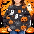 thumbnail image 6 of Piuwrlz Girls Halloween Pattern Sweatshirts Kids No Hat Hoodies Long Sleeve Pullover Multicolor Size 10-11 Years, 6 of 6