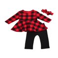 thumbnail image 1 of Robe à Carreaux à Manches Longues pour Tout-Petites Filles, Robes Décontractées, 1 of 6