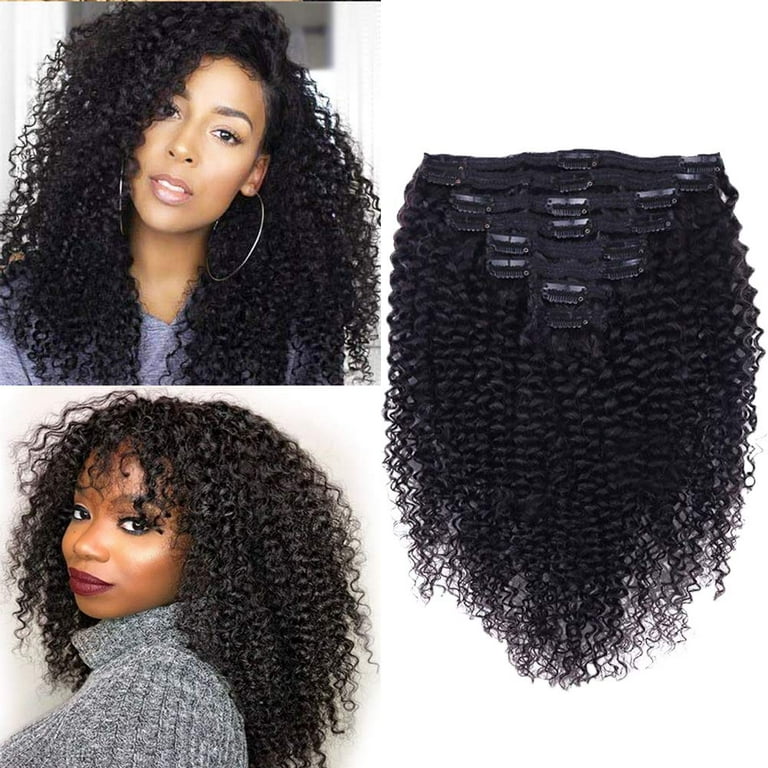 Black Curly Hair Extensions (Head)