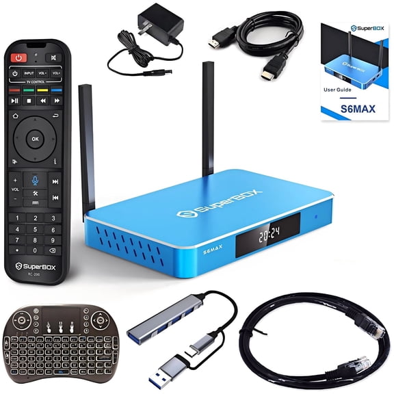 SuperBox S6 Max - 2025 Version S6 MAX Smart TV Box with Voice Control(4GRAM and 64GROM)