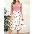 thumbnail image 2 of Women's Patchwork Maternity Nursing Dress 3/4 Sleeve Dress for Breastfeeding, 2 of 4