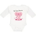 thumbnail image 3 of Inktastic Aditi My Nanny loves me Pink Elephant beautiful Girls Long Sleeve Baby Bodysuit, 3 of 5