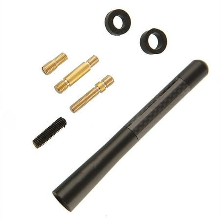 Aluminum Mast Sailboat (Whizzotech Lexus Toyota Scion TRD Carbon Radio Stubby Fiber Black Aluminum Alloy Screw Antenna Mast)