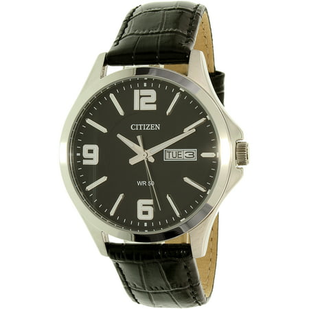 Citizen Men's BF2001-04E Black Leather Quartz Watch