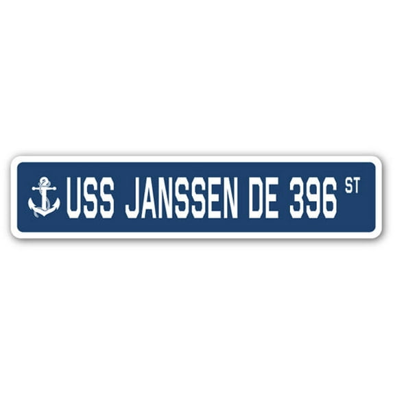 USS JANSSEN DE 396 Street Sign us navy ship veteran sailor gift