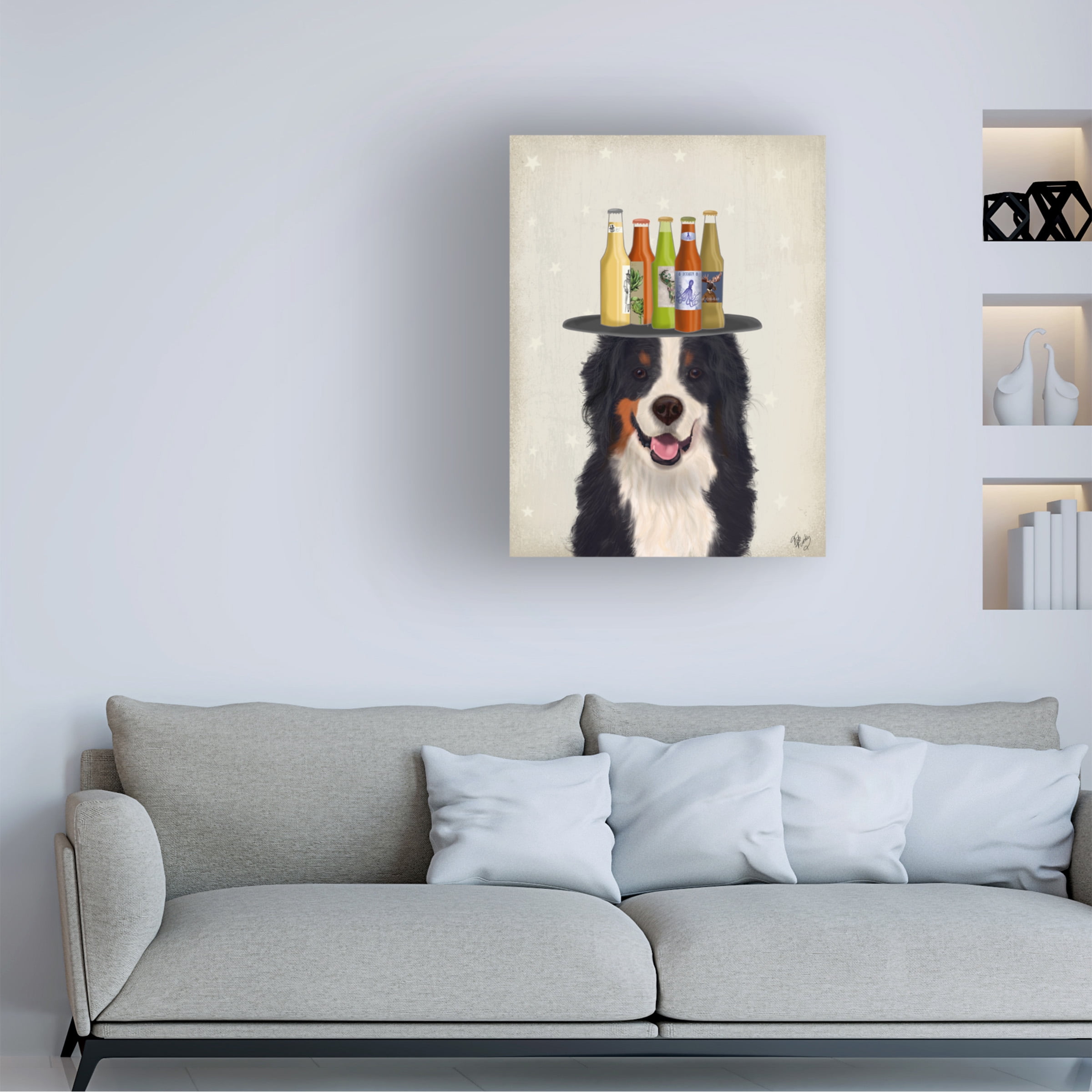 Fab Funky 'Bernese Beer Lover' Canvas Art
