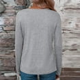 thumbnail image 4 of LYEAA Long Sleeve T Shirts for Women V Neck Warm Fashionable Tops Stylish Solid Winter Pullover Comfortable Dressy Casual Outfits Loose Lightweight Clothes Gray M, 4 of 7