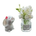 thumbnail image 3 of Oliegs Heated Blanket Cute Mini Rabbit And Peach Vase Set Car Rearview Decoration Interesting Decoration Cute Car Interior Ladies' Chocolate, 3 of 4