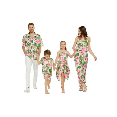 

Matchable Family Hawaiian Luau Men Women Girl Boy Clothes in Lotus and Orchid