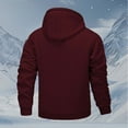 thumbnail image 4 of Telankuip Mens Jesus Full Zip up Sherpa Lined Hoodies Plus Size Graphic Christian Faith Outdoor Athletic Thermal Jackets with Pockets Winter Warm Comfortable Stylish Outwear Red XXL, 4 of 4