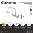 thumbnail image 4 of Kingston KB711SP Victorian Two-Handle 4-Hole 8" Centerset Kitchen Faucet with Side Sprayer in Polished Chrome, 4 of 4