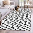 thumbnail image 2 of Minimalist Art Area Rug 3x5 Washable Rug Non Slip Black White Boho Abstract Floral Lattice Large Area Rug Indoor Floor Carpet for Entryway Bedroom Kitchen Living Room Home Office Dining Room Nursery, 2 of 9