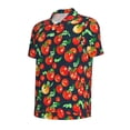 thumbnail image 2 of Balery Tomatoes Printed Men’s Short Sleeve Polo Shirt, Midweight Men's Shirt,Golf Polo shirts -4X-Large, 2 of 9